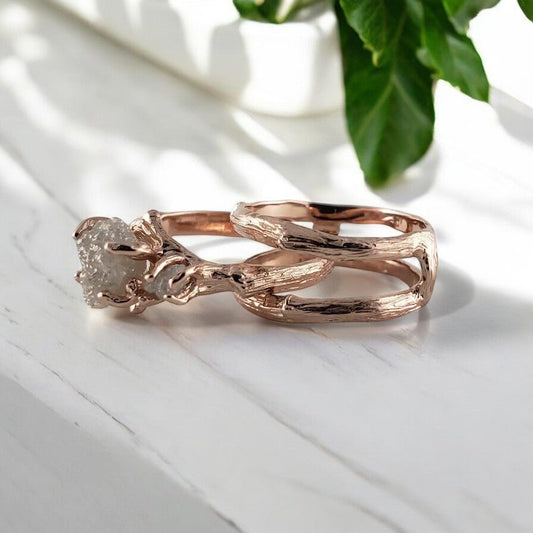 Twig and Branch Ring Guard in Solid Gold - DV Jewelry Designs