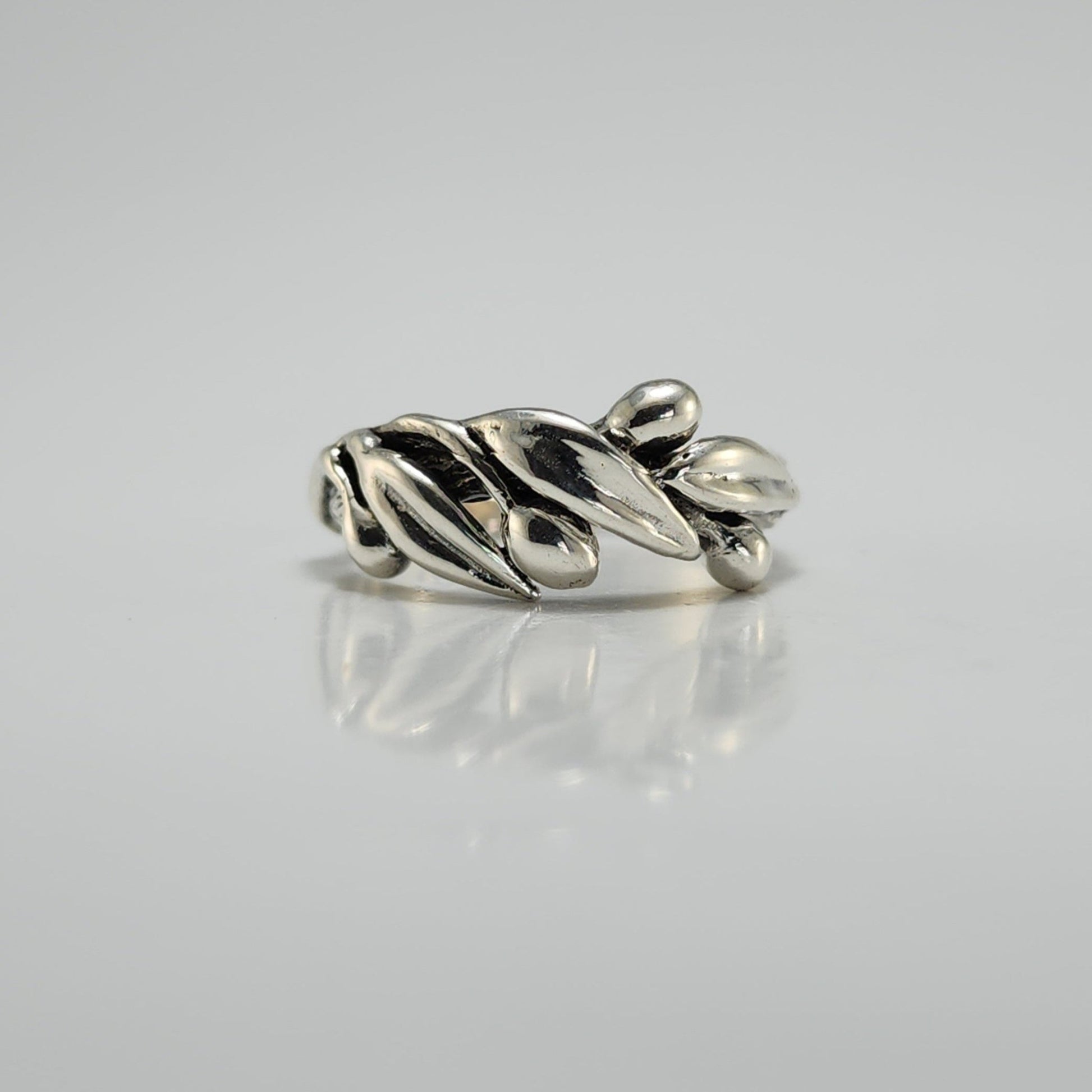 Olive Branch Leaf Statement Ring - DV Jewelry Designs