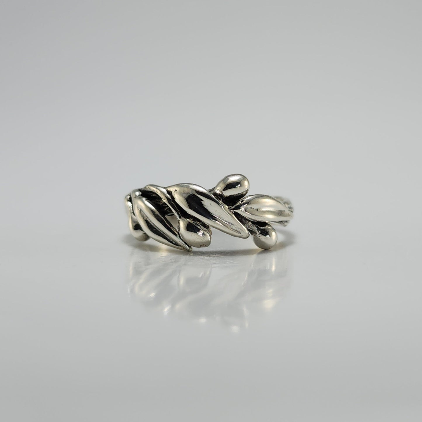 Olive Branch Leaf Statement Ring - DV Jewelry Designs