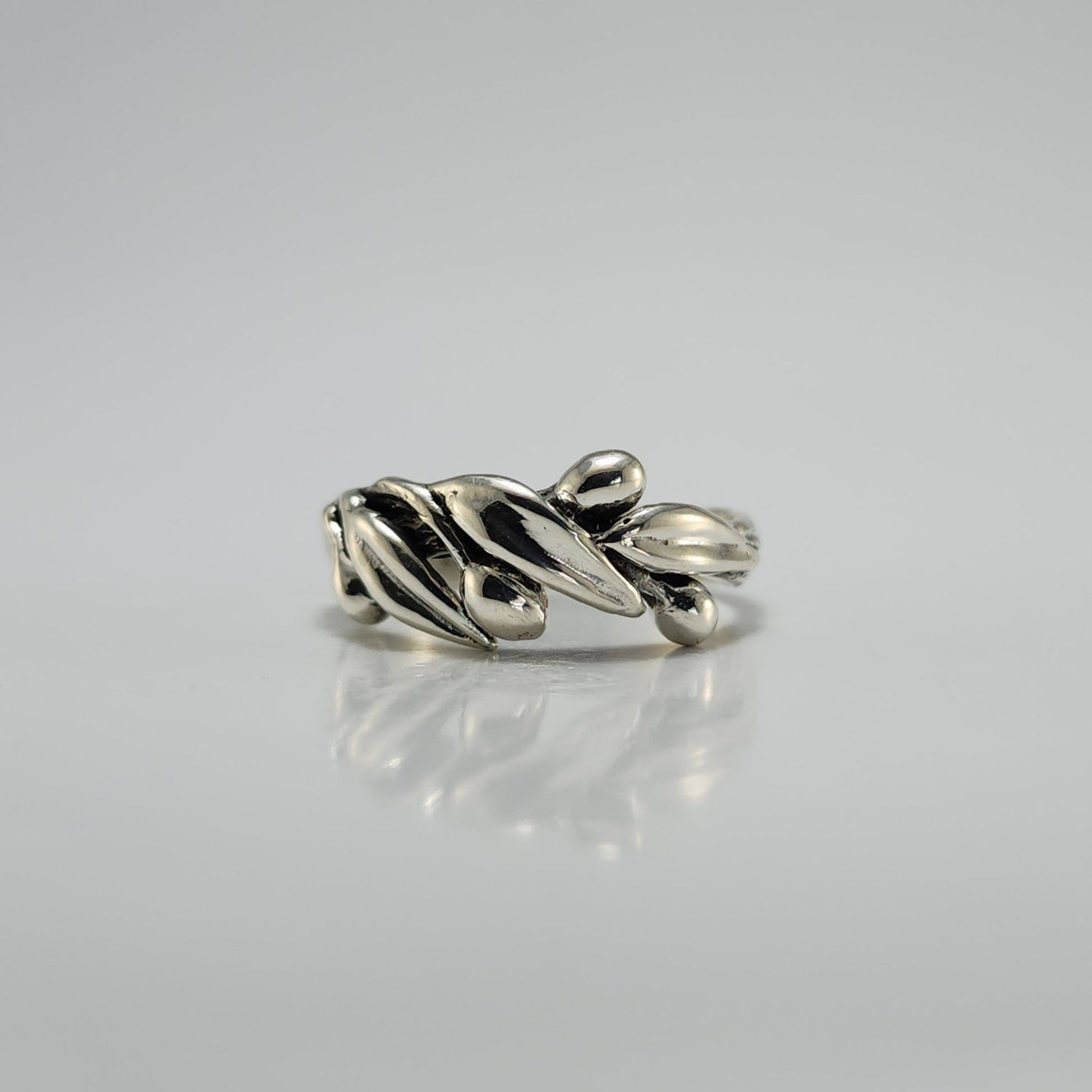 Olive Branch Leaf Statement Ring - DV Jewelry Designs