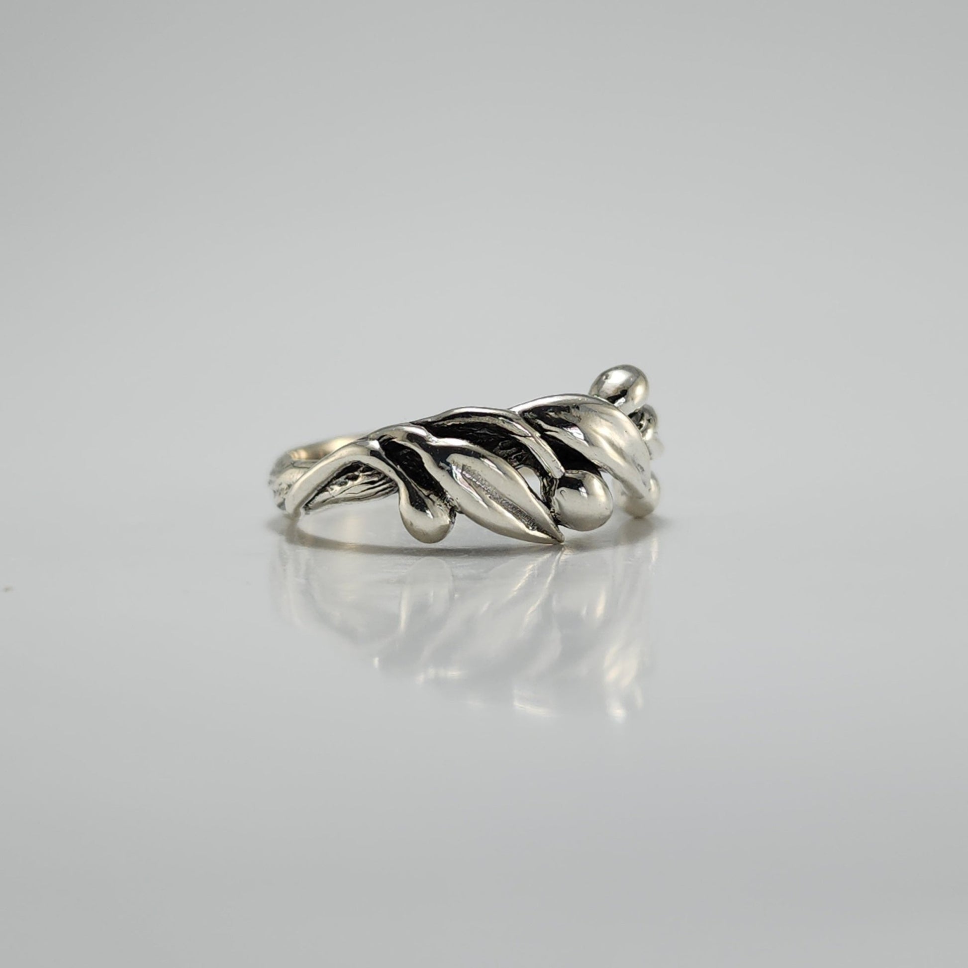 Olive Branch Leaf Statement Ring - DV Jewelry Designs