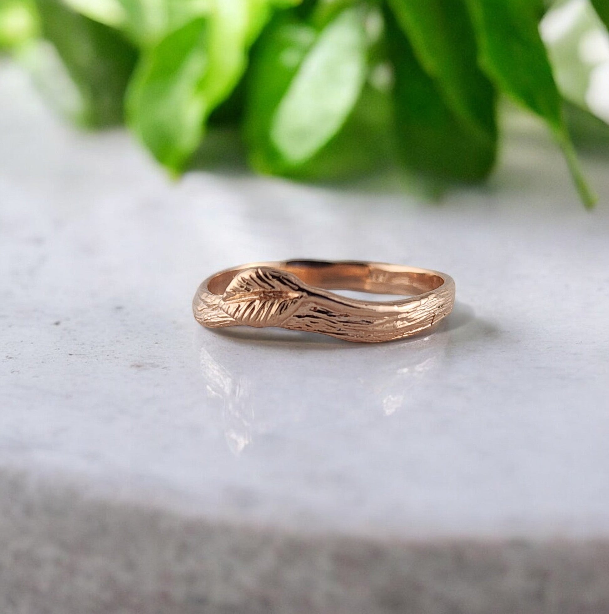 Pear Shaped Moissanite Twig Solid Gold Wedding Ring Set - DV Jewelry Designs