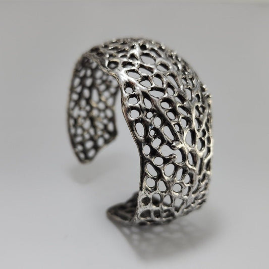Sea Fan Coral Cuff Bracelet in Sterling Silver - DV Jewelry Designs