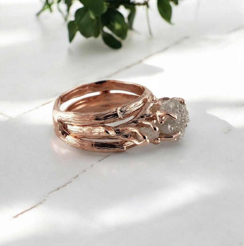 Twig and Branch Ring Guard in Solid Gold - DV Jewelry Designs